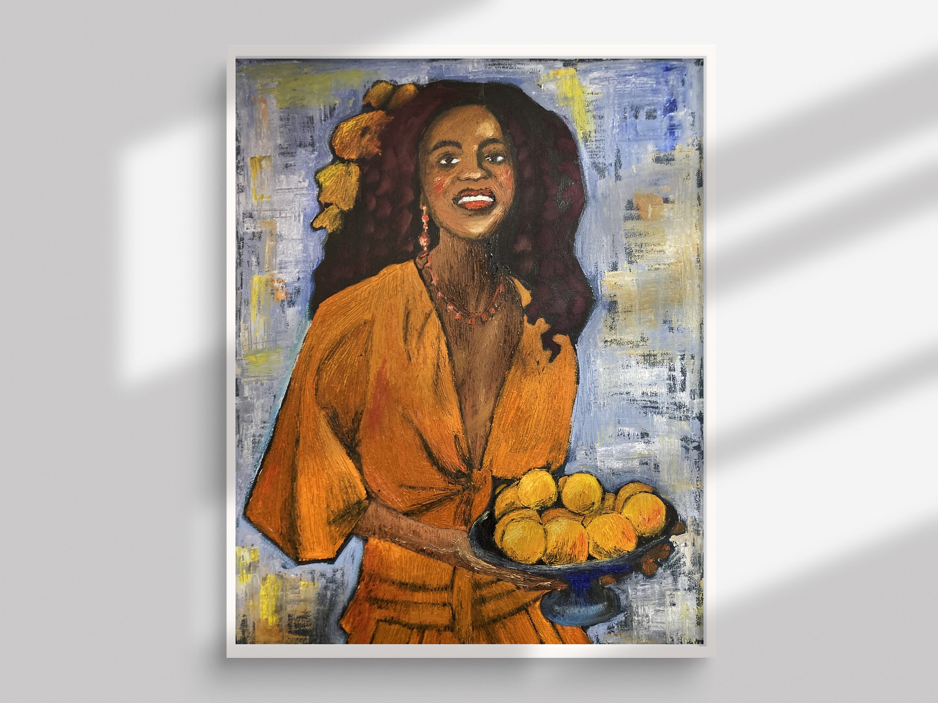 Black Woman Painting Original Art African American Art Faceless ...