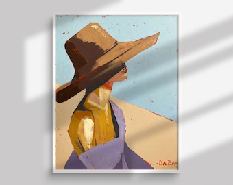 Hand painted Abstract Woman Original Painting Minimalist Contemporary