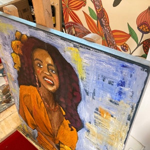 Black Woman Painting Original Art African American Art Faceless ...