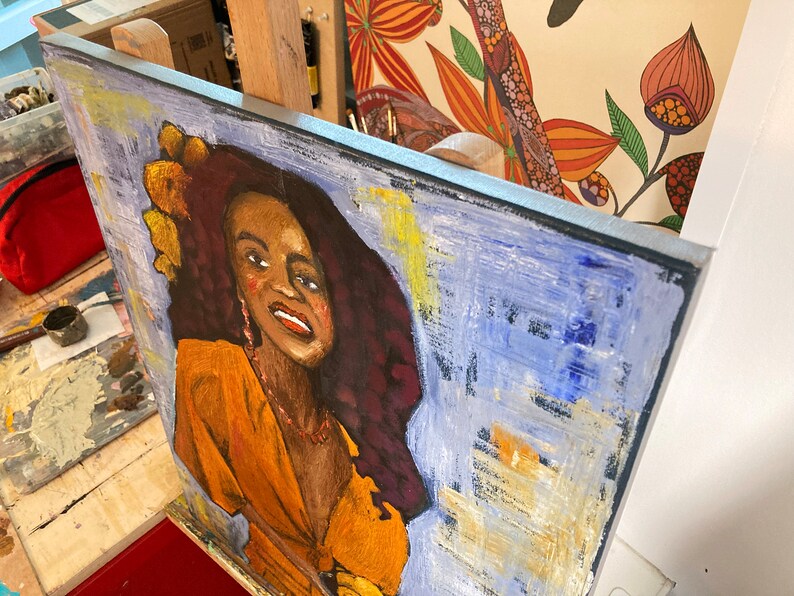 Black Woman Painting Original Art African American Art - Etsy