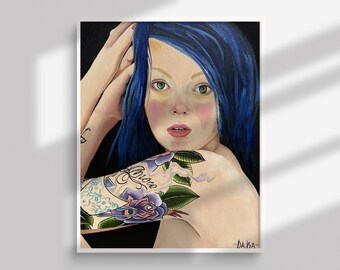 Tattoo Naked Painting - Etsy
