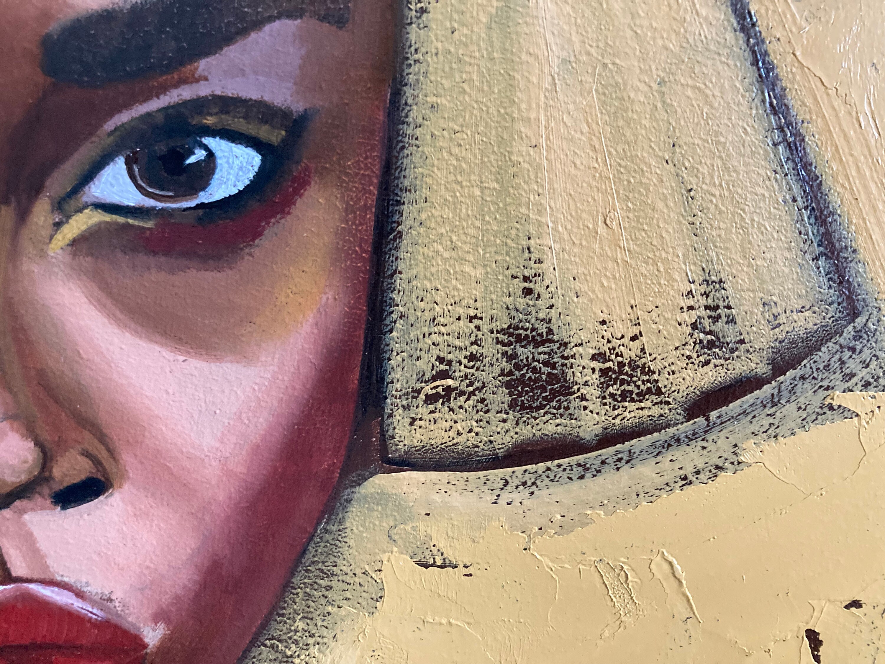 African American Woman Oil Painting Original Art Portrait Black ...