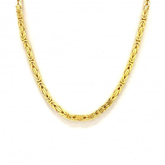 14KT Gold 2MM Byzantine Chain Necklace – GDS