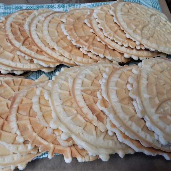 2 dozen homemade anise Pizzelle