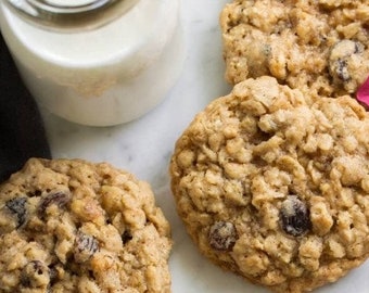 Docena de galletas de avena y pasas del panadero