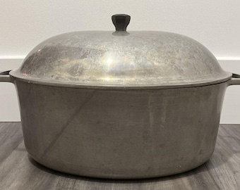 Vintage Household Institute Cast Aluminum Oval Dutch Oven Roaster With Lid USA