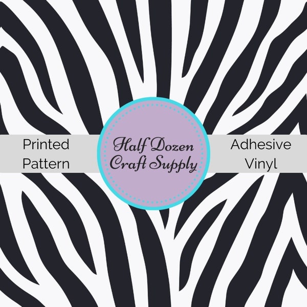 Zebra Print Pattern Vinyl, Printed Vinyl, Adhesive Vinyl, Craft Vinyl, Tumbler Wrap, Pen Wrap, Vinyl Decals, Vinyl, Vinyl Wrap