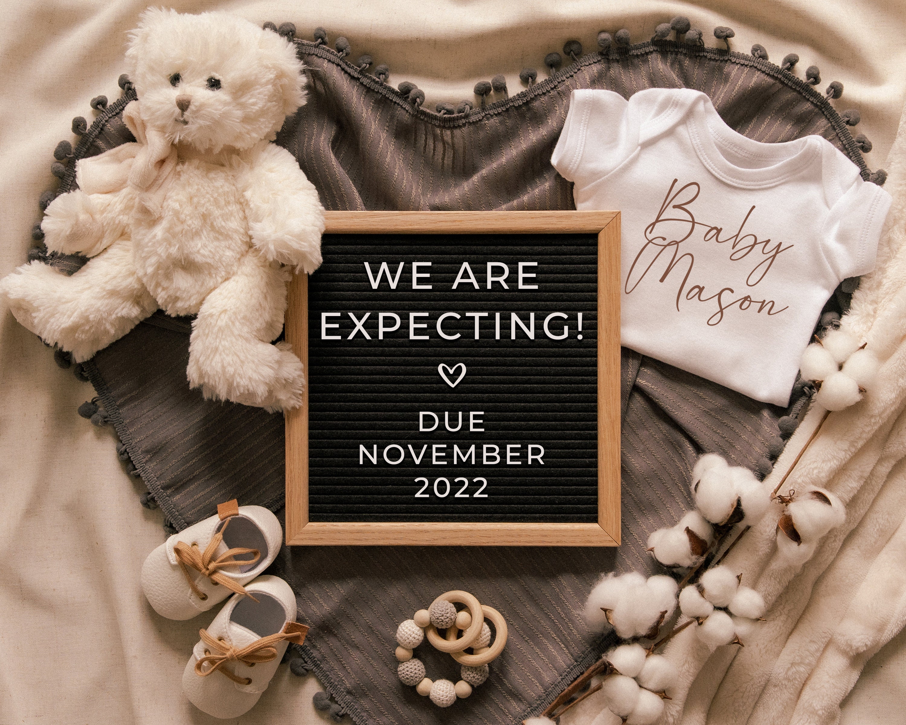 Baby Announcement for Aunt Letter Board Digital Pregnancy Etsy