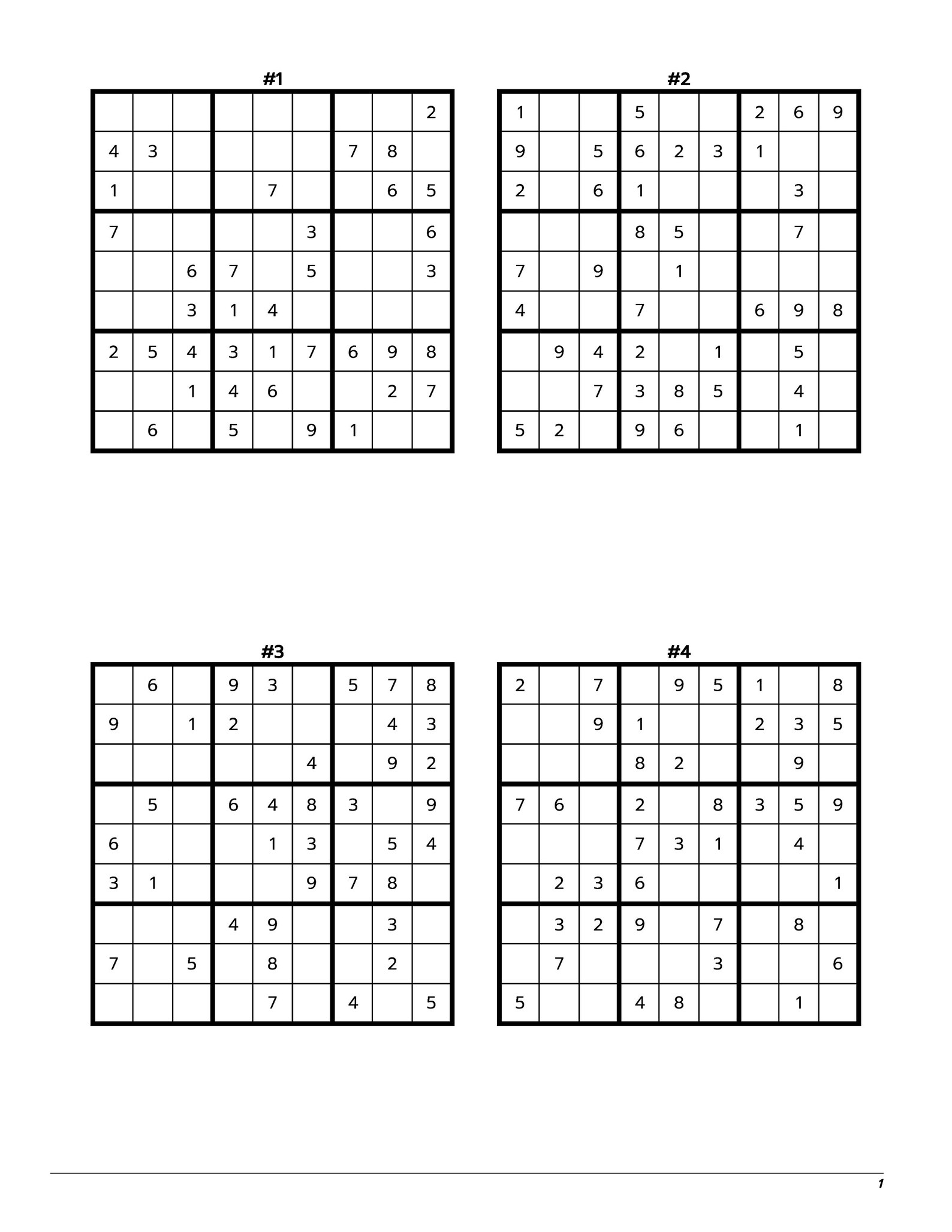 Book 1 300 SUDOKU Printable Puzzles Level VERY EASY Etsy