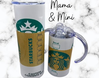 Matching Starbucks Tumbler Set: Mama and Mini Stainless Steel Cups