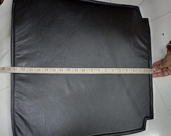 Leather BLACK SQUARE Chair Pad, Leather Square Chair or Stool Cushion for Wooden Chairs, Leather Chair Cushion Chair Pad For Y shape chair