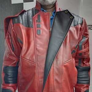 Men&#39;s Leather Jacket RED & Black | Slim Fit MOTORCYCLE Biker Antique Leather Jacket | Quilted Style Café Racer Leather Jacket Gift Fr RIDERS