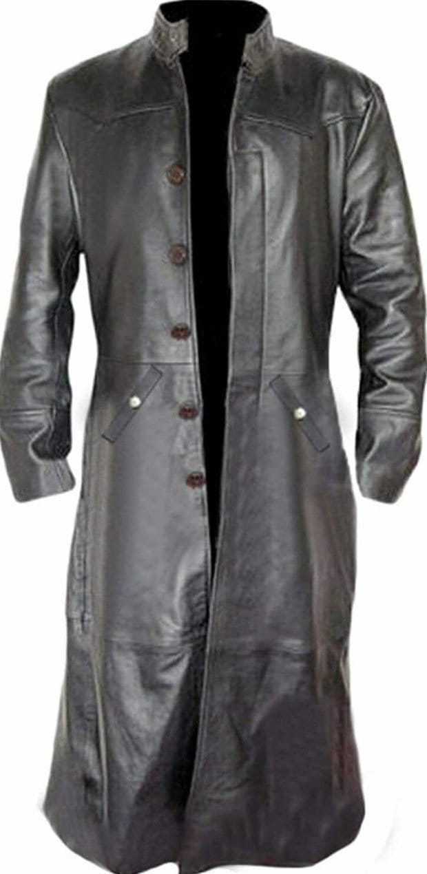 Mens BLACK Leather Trench Coat Stylish Full Length Maxi - Etsy