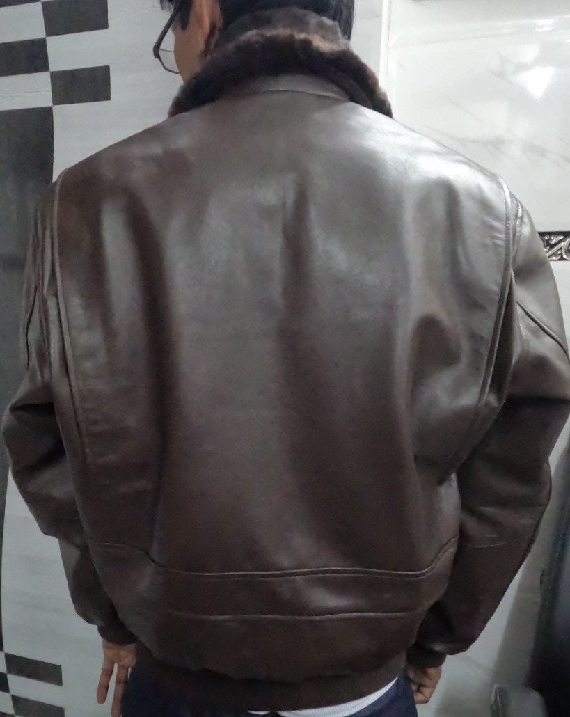 Men's Dark Brown Leather Jacket | Mens Brown G1 Aviator A2 Men's Dark Brown Leather Jacket | Mens Brown G1 Aviator A2