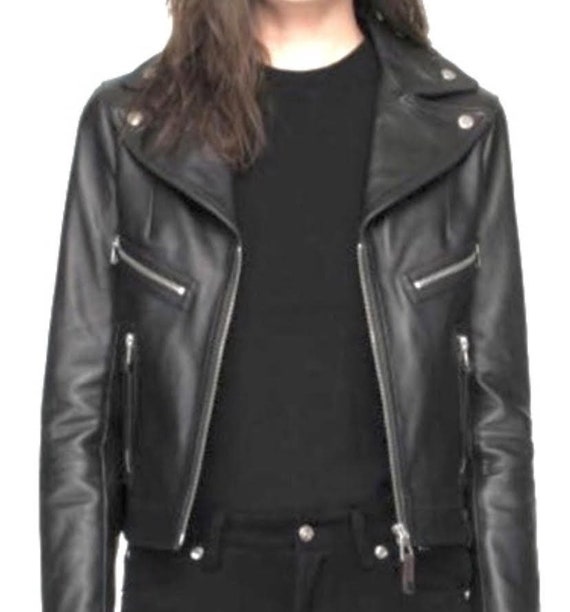 Chaqueta de moto de invierno negra de cuero para hombre, abrigo de cuero  para hombre, chaqueta de moto occidental de diseñador personalizada,  chaqueta de cuero marrón -  España