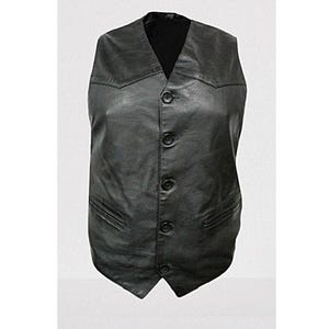 Men's BLACK Real Lambskin Leather Vest Coat , Mens Slim Fit Biker Vest, Motorcycle Vest Leather Best Christmas Gift, Biker Leather Vest-coat