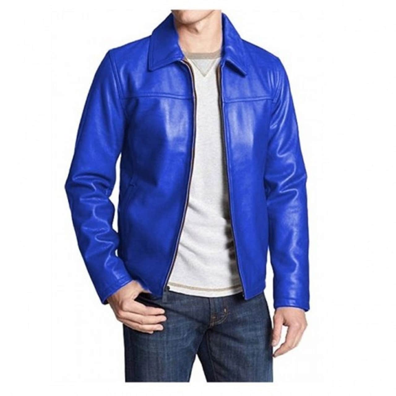 Mens colored hotsell leather jackets