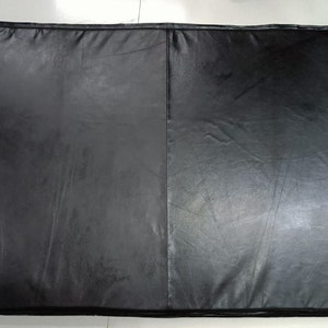 Lammfellleder SCHWARZES QUADRAT Stuhlkissen, quadratisches Sitzkissen für den Innenbereich, Polsterleder, Bank-Sitzkissen, Einweihungsgeschenke