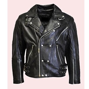 Men&#39;s BLACK QUILTED Leather Streetwear Motorcycle Jacket Riding Sheepskin Biker Leather Jackets, Café Racer Jacket Real Leather Jackets