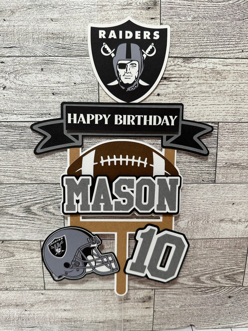 Raiders Cake Topper Etsy