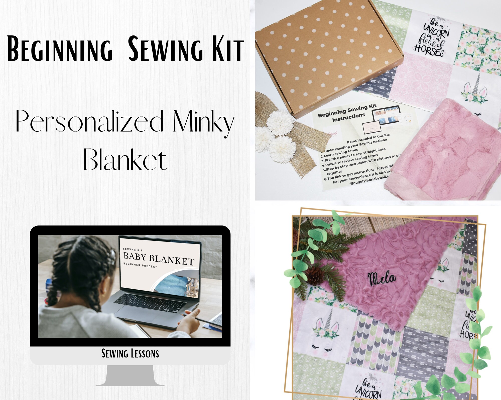 Beginner's Sewing Kit, Easy Sewing Project, QUILTED TOTE BAG Kit, Learn to  Sew, Easy Things to Make, Fabric Kit, Sewing, Quilting, New Sewer 