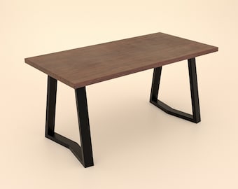 Iron Table Legs, Set of 2, Legs for Table and Bench, Sturdy and Elegant. Perfect for Kitchen Table, Living Room Table, and Design Furniture