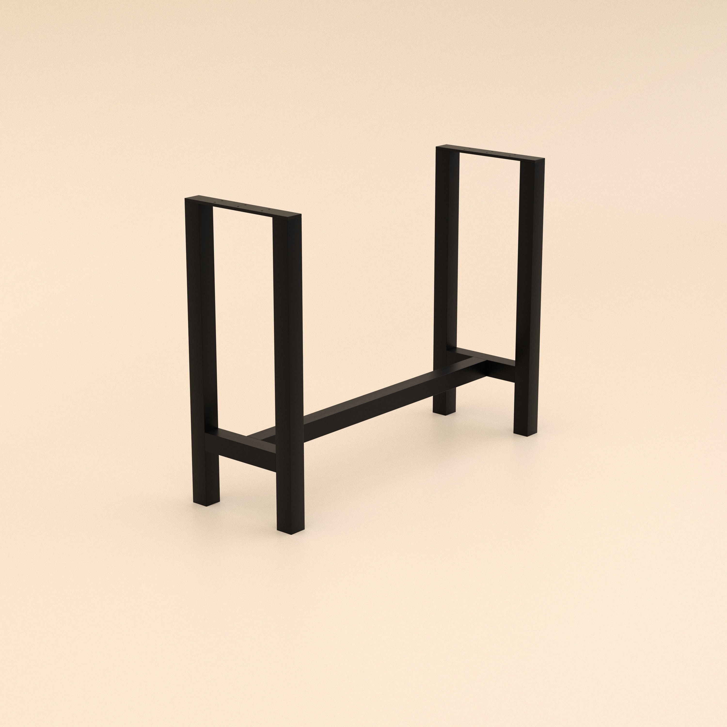 able Legs for Bar Table, Counter, Standing Desk, Console - Customizable, Sturdy 50x50mm Steel, Powder Coated, Made to Measure