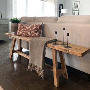 Hinterland Bench Long / Artisan Made / Home Décor / Foot of Bed Bench / House Warming Gift / Entryway Bench / Dining Room Seat