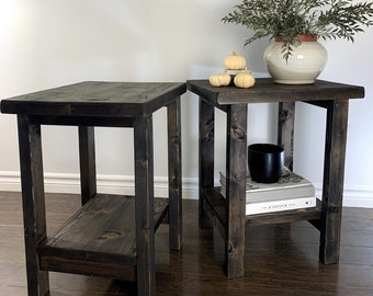 The Canisbay End Tables - Set of 2  / End Tables / Side Tables / Bedroom Tables / Living Room tables / Bedroom Decor / Home Decor