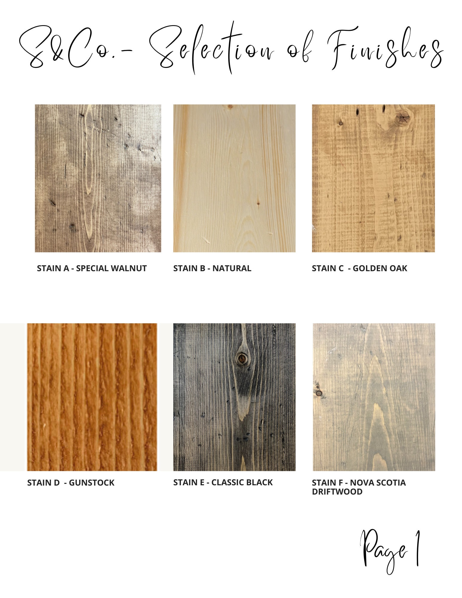 Stain Samples (to Order) - Etsy