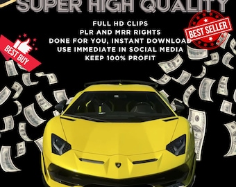 Paquete de vídeos de coches de lujo / Contenido para redes sociales en 4K con superdeportivos (Descarga digital)