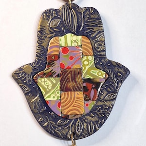 One-of-a-kind Colorful Mosaic designed hand made Hamsa Wall Hanging Decor ,  Spiritual Wall Art, Green Hamsa Hand, Home Blessing
