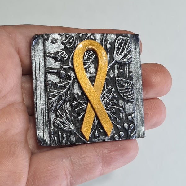 Yellow Ribbon brooch pin/ Support Israel Hostages "Bring Them Home Now!" Israel jewelry Jewish art /Artisan jewelry