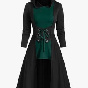 Lace up hooded maxi dress on sale