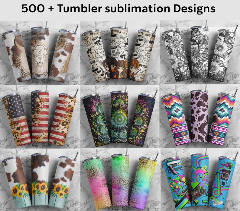 500+ Tumbler Wraps for 20 oz Sublimation Tumbler Bundle for Women, Floral Tumbler Cowhide Leopard Glitter Mothers Day PNG Mega BUNDLE 