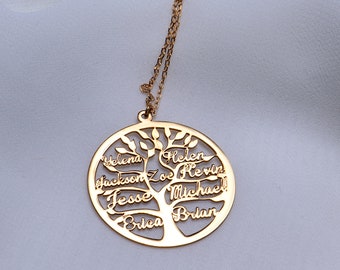 Family Tree Grandmother Gift Family Tree Jewelry Tree of Life Gift for Grandma Mom FAMILY TREE Bracelet Tree Pendant Mothers Day Gift