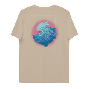 グローウェーブ ユニセックス オーガニックコットン Tシャツ バックプリント