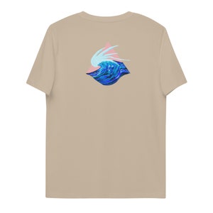 Free Wave Unisex Organic Cotton T-Shirt Backprint