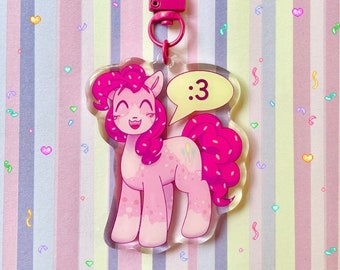 MLP pinkie pie :3 vitiligo charm! (2.5”)