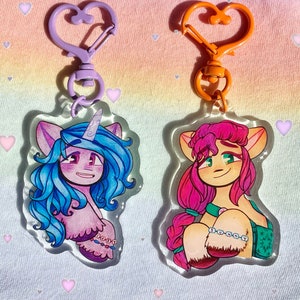 MLP my little pony g5 izzy & sunny friendship charms (2.25”)