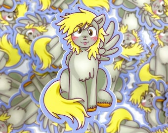 MLP my little pony g4 derpy hooves muffins blep sticker ! (3”)