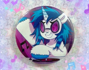 DJ pon-3 MLP my little pony 58 mm JUMBO pinback button !