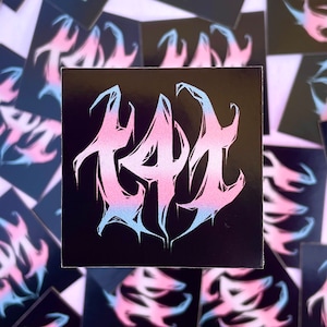 t4t trans for trans matte square sticker (2x2”) !