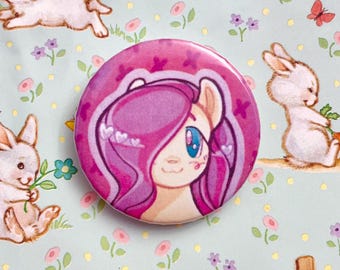 MLP g4 my little pony fluttershy MINI pinback button! (1.5”)