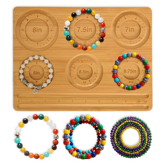 Wooden Board for Jewelry Bracelet Making, Bamboo Bead Design Board for Jewelry Making, Board Bracelet Making Tray, Bracelet Necklace Design
