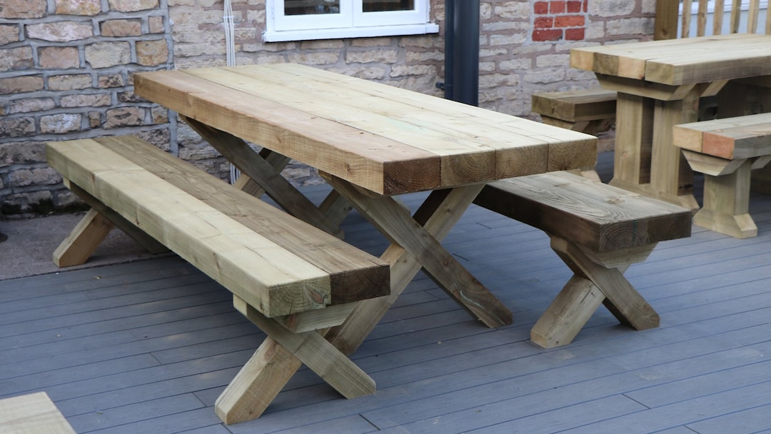 Beautifully Handcrafted Wooden Sleeper Garden Furniture Options