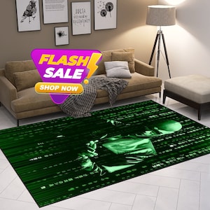 Morpheus Rug,The Matrix Rug,Modern Rug,Personalized Gift,Oversize Rug,Movie Rug,Living Room Rug,Housewarming Gift,Printed Carpet,Gifts Rugs