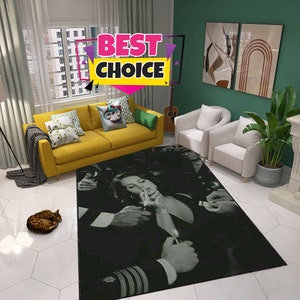 Lana Del Rey Design, alfombra rectangular, alfombra de diseño impreso, alfombra de área moderna, alfombra de superhéroe, alfombra de habitación para adolescentes, alfombra estampada, alfombra temática musical