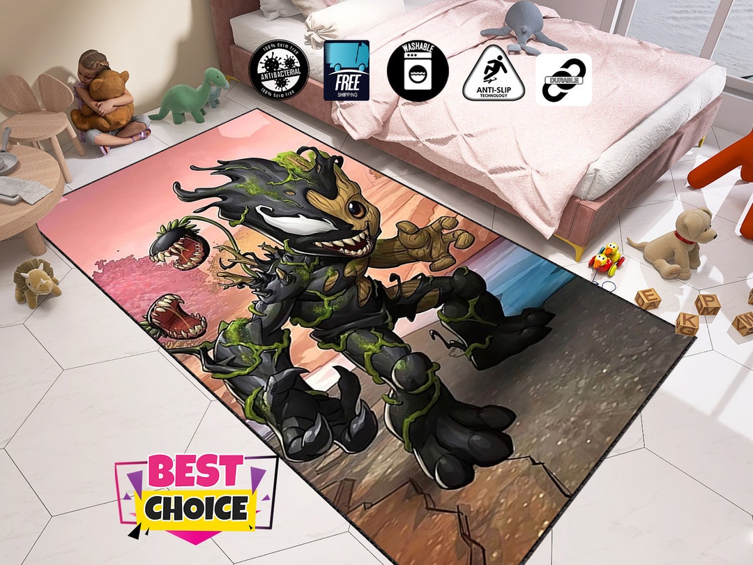 Venom and Groot Rug,marvel Rug,superhero Rug,custom Carpet,personalized ...