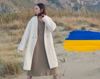 Wild Wool Coat | Winter Coat | Cardigan | Made in Italy | 100% Wool